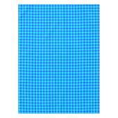 Katoen Gingham Plaid Textuur | Blauw geruit Tafelkleed (Voorkant)