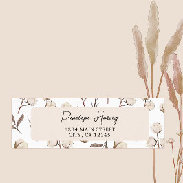 Katoen groen Waterverf Modern Roze Return Etiket