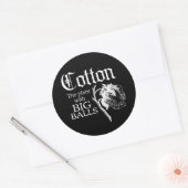 KATOEN HET PLANT MET GROTE BALLEN T-shirt Ronde Sticker (Envelop)