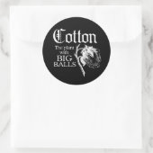 KATOEN HET PLANT MET GROTE BALLEN T-shirt Ronde Sticker (Tas)