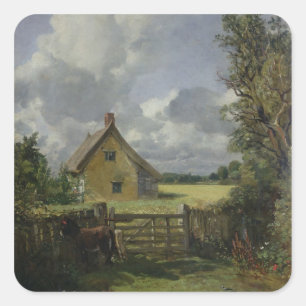Katoen in een Cornfield, 1833 Vierkante Sticker
