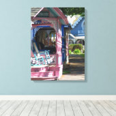 Katoen in een Rij - Martha's wijngaard Canvas Afdruk (Insitu (Houten vloer))