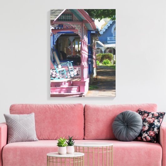 Katoen in een Rij - Martha's wijngaard Canvas Afdruk (Insitu (Woonkamer))