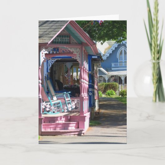 Katoen in een Rij - Martha's wijngaard Kaart (Voorkant)