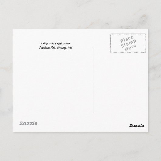 Katoen in het Briefkaart Engelse tuinen (Achterkant)