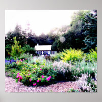 Katoen in het Poster Engelse tuinen