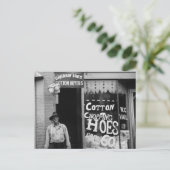 Katoen kaphoes, 1930s briefkaart (Staand voorkant)