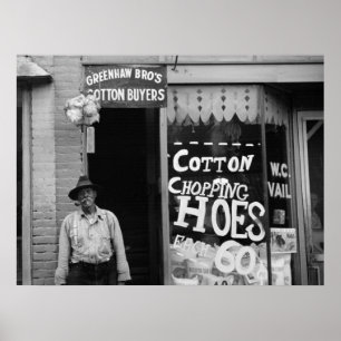 Katoen kaphoes, 1930s poster