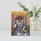 Katoen kat lezen fantasy Art-kaart Briefkaart (Staand voorkant)