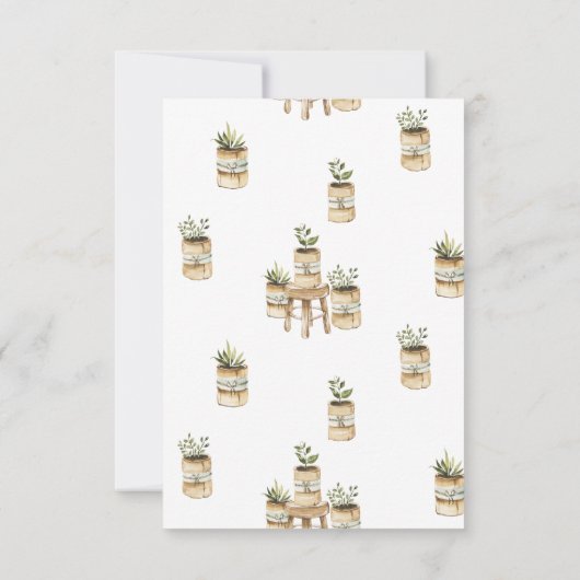 Katoen, katoenkool, Vrijgezellenfeest van tuinen Kaart (Achterkant)