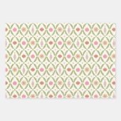 Katoen kerstpapier - Bottelboom Inpakpapier Vel (Voorkant)