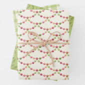 Katoen kerstpapier - Garland Inpakpapier Vel (In situ)