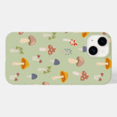 Katoen, kleurrijk paddenstoelenpatroon Case-Mate iPhone case (Achterkant (horizontaal))