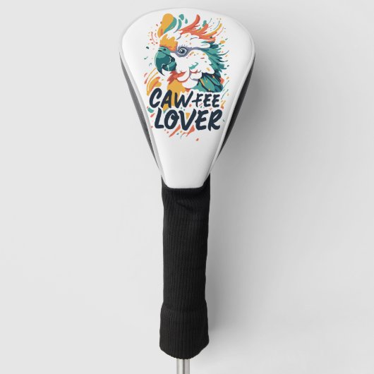 Katoen Koffieliefhebber Golfheadcover (Voorkant)