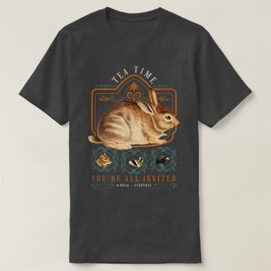 Katoen konijn t-shirt (Design voorkant)