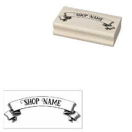 Katoen label rubberstempel