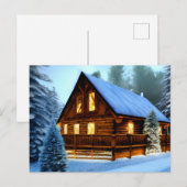 Katoen Land Noordpine Cabine Briefkaart (Voorkant / Achterkant)