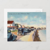 Katoen langs de kust, het Beach van de Wells, Main Briefkaart (Voorkant / Achterkant)