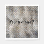 Katoen Linen Natuur Fun Eco Gray Solid Burlap Servet (Voorkant)