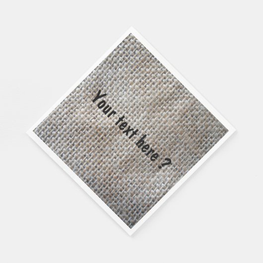 Katoen Linen Natuur Fun Eco Gray Solid Burlap Servet (Hoek)