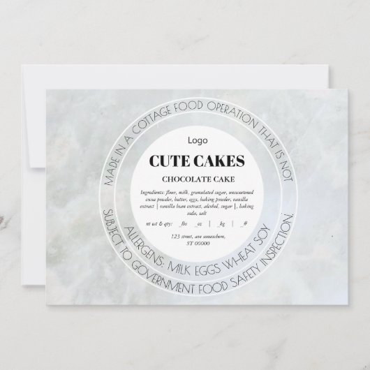 Katoen met etiket QR-code en Kaart van een koekje (Voorkant)