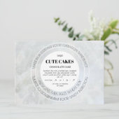 Katoen met etiket QR-code en Kaart van een koekje (Staand voorkant)