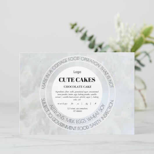 Katoen met etiket QR-code en Kaart van een koekje (Staand voorkant)