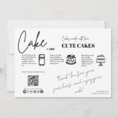 Katoen met etiket QR-code en Kaart van een koekje (Achterkant)