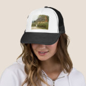 Katoen met zonnebloemen trucker pet (In situ)