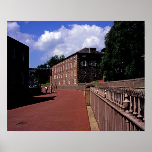 Katoen Mill op New Lanark Briefkaart Poster