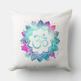 *~* Katoen om symbool Waterverf Lotus Mandala Kussen
