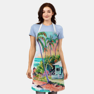 Katoen op de strand schort