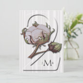 Katoen op Streep 2e huwelijksverjaardag Kaart (Staand voorkant)