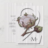 Katoen op Streep 2e huwelijksverjaardag Kaart (Voorkant / Achterkant)