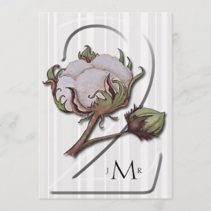 Katoen op Streep 2e huwelijksverjaardag Kaart