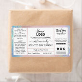 Katoen plakkap Snoep gecentreerd zout Kandle Etiket (Insitu)