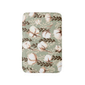 Katoen Plant Patroon Groen Badmat (Voorkant Verticaal)