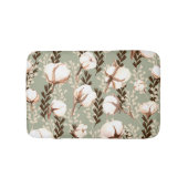 Katoen Plant Patroon Groen Badmat (Voorkant)
