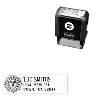 Katoen retour Adres Sun Self-Inking Stamp Zelfinktende Stempel