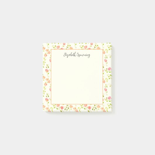 Katoen Roos  handschrift Vintage Post-it® Notes (Voorkant)