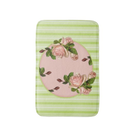 Katoen Rozen Bath Mat (Voorkant Verticaal)