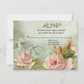 Katoen Rozen  hout RSVP (Voorkant)