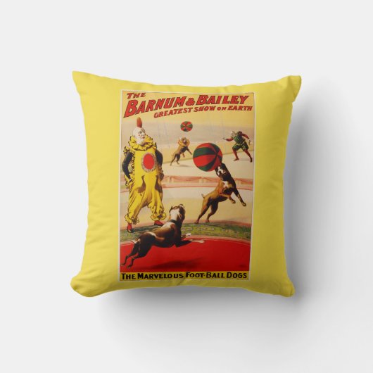 KATOEN Sierkussen 16 inch x 16 inch BARNUM & BAILE (Voorkant)