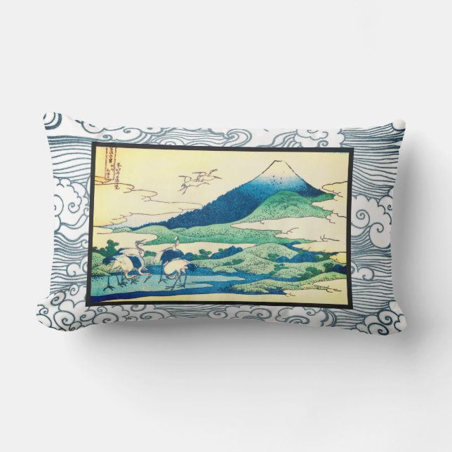 KATOEN Sierkussen JAPANESE DRUK W/MONOGRAM Kussen (Voorkant)