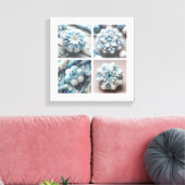 Katoen sneeuwvlok canvas afdruk (Insitu (Woonkamer))