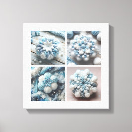 Katoen sneeuwvlok canvas afdruk