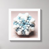 Katoen sneeuwvlok canvas afdruk (Voorkant)
