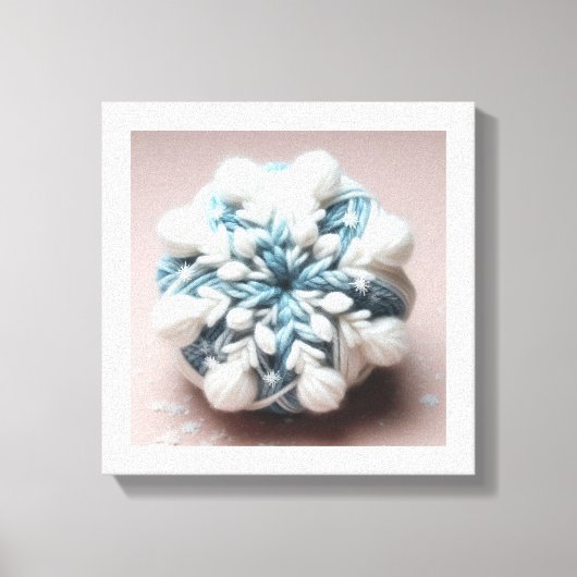 Katoen sneeuwvlok canvas afdruk (Voorkant)