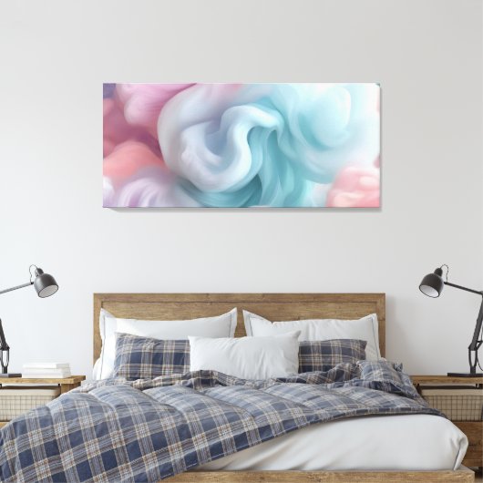 Katoen Snoep Abstract Canvas Afdruk (Insitu (Slaapkamer))