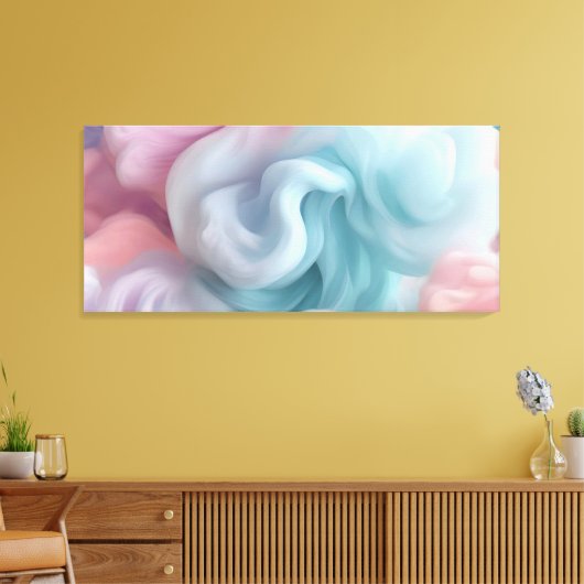 Katoen Snoep Abstract Canvas Afdruk (Insitu (Woonkamer))